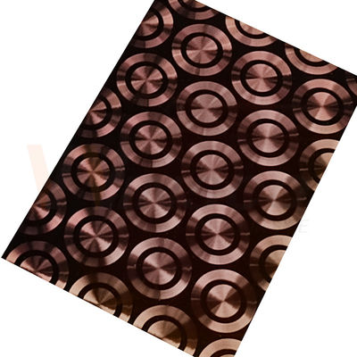 جودة  Rose Gold Decorative Stainless Steel Sheet Metal PVD Color CD Polishing 3D Laser Cold Rolled مصنع