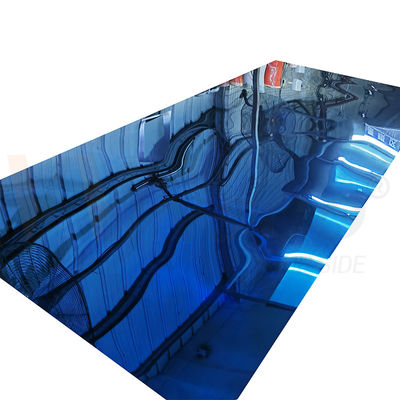 جودة  304 304L Grade Blue Colored Mirror Surface Stainless Steel Sheet 4FTX8FT مصنع