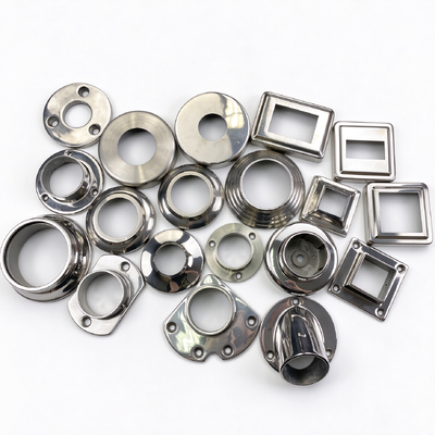 جودة  201/304/316 Stainless Steel Railing Decorative Cover, Post Base Flange Cover for Handrail Balustrade مصنع