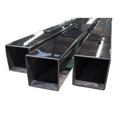 جودة  600G Mirror Black Stainless Steel Square Tube, 201 304 Grade Black Mirror Inox Square Pipe for Building Decoration & Railing مصنع