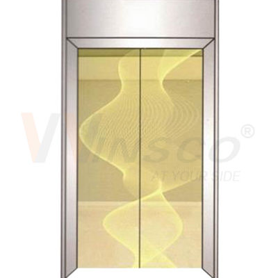 0.8 مم مصعد الفولاذ المقاوم للصدأ ورقة مرآة الذهب محفوراً 4x8ft