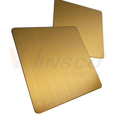 1219mmx2438mm JIS 20134316 التيتانيوم الذهب المقاوم للصدأ ورقة شعري