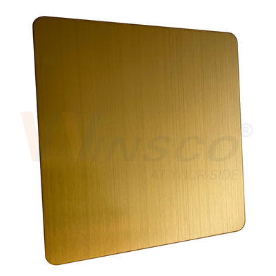 1219mmx2438mm JIS 20134316 التيتانيوم الذهب المقاوم للصدأ ورقة شعري