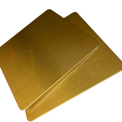 1219mmx2438mm JIS 20134316 التيتانيوم الذهب المقاوم للصدأ ورقة شعري