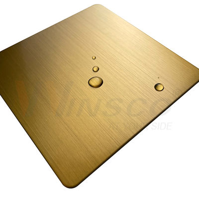1219mmx2438mm JIS 20134316 التيتانيوم الذهب المقاوم للصدأ ورقة شعري