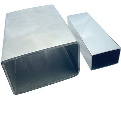 Decorativo TUBO مستطيل BRILLANTE مصقول 600 C-304 X 6 METROS الفولاذ المقاوم للصدأ Inox أنبوب مسطح