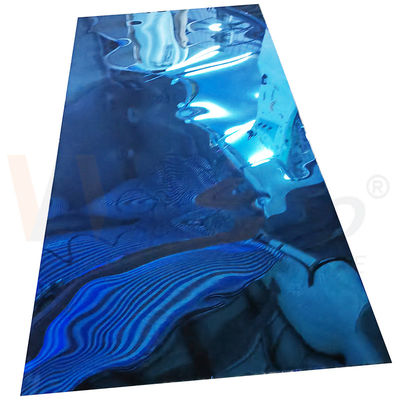 4ftx8ft ورقة معدنية من غير المقاوم للصدأ 1220mmx2440mm SS 201 الأزرق صفيحة الفولاذ المقاوم للصدأ 3.0mm سمك