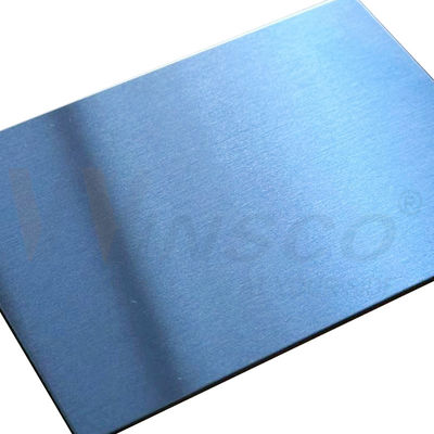 SS 316 316L 4ftx8ft بلاط الساتن غير المقاوم للآثار الشعر 1220mmx2440mm الفولاذ المقاوم للصدأ رقم 4 ورقة اللون الأزرق