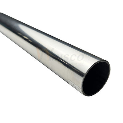 42.4mm OD مرآة أنبوب الحاجز غير المقاوم للصدأ 0.8mm-3.0mm سمك ساتين SUS 201 304 316 أنبوب مستدير من الفولاذ المقاوم للصدأ