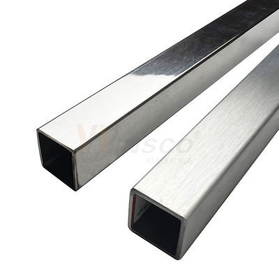 SUS 201 304 316 20mmx20mm حجم أنبوب مربع من الفولاذ المقاوم للصدأ 0.6mm-2.0mm الحائط سمك أنبوب غير المقاوم للصدأ المرآة السطح الصيني