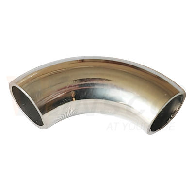 سطح المرآة الساتن 55mm طول القوس 12.7mm OD AISI 201 304 316 الفولاذ المقاوم للصدأ الكوع 1.2mm 1.5mm سمك
