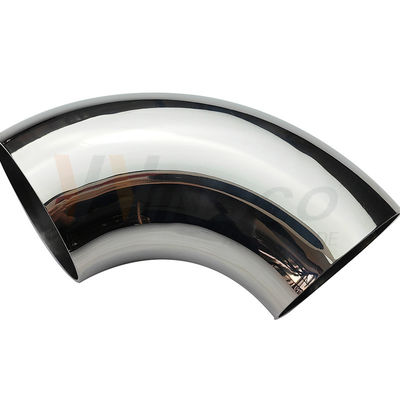 AISI 201 304 316 مرآة ساتين 76.2mm 3 بوصة OD الفولاذ المقاوم للصدأ المقبض الكوع 1.2mm-2.0mm سميكة