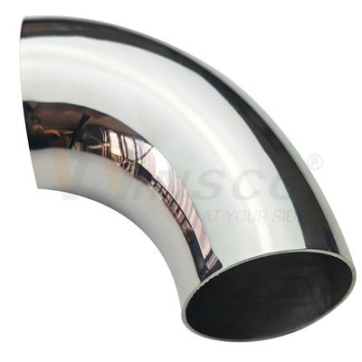 AISI 201 304 316 مرآة ساتين 76.2mm 3 بوصة OD الفولاذ المقاوم للصدأ المقبض الكوع 1.2mm-2.0mm سميكة