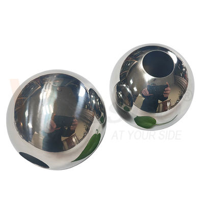 AISI 201 304 SS أدوات تزيين القضبان 51mm 60mm قطر الفولاذ المقاوم للصدأ الكرة المجوفة للأنابيب المستديرة 19mm