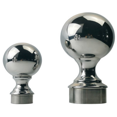 الدرجة 304 316 التركيبات الدرج غير المقاوم للصدأ 80mm Dia الفولاذ المقاوم للصدأ الحديقة الزخرفية الكرة ل 50.8mm 2 بوصة أنبوب مستدير