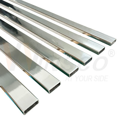SUS 304 8K سطح المرآة PVD لون أنبوب مستطيل من غير المقاوم للصدأ 30mmx10mm حجم 1.2mm 1.5mm سمك أنبوب الحمام من الفولاذ المقاوم للصدأ