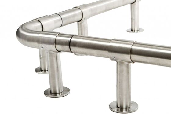 SS 201 304 316 المرآة 0.8mm-3.0mm سمك 2'' أنبوب الحاجز الفولاذ المقاوم للصدأ 50.8mm ساتين المطاوع الأنبوب المستدير من الأينوكس