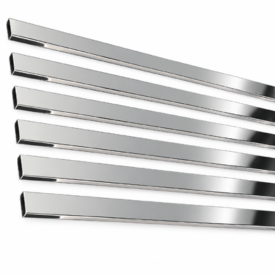 30x10mm SUS 304 316 201 8K المرآة الملمعة الأنبوب المستطيل من الفولاذ المقاوم للصدأ للأثاث الحمام