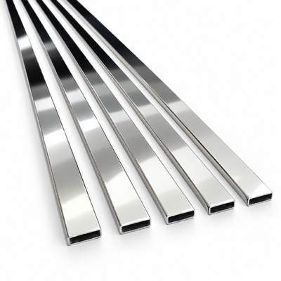 30x10mm SUS 304 316 201 8K المرآة الملمعة الأنبوب المستطيل من الفولاذ المقاوم للصدأ للأثاث الحمام