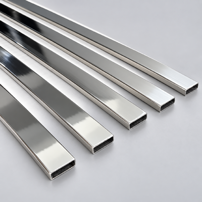 30x10mm SUS 304 316 201 8K المرآة الملمعة الأنبوب المستطيل من الفولاذ المقاوم للصدأ للأثاث الحمام