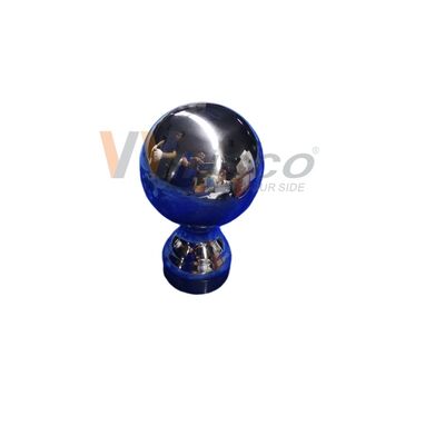 الدرجة 304 316 التركيبات الدرج غير المقاوم للصدأ 80mm Dia الفولاذ المقاوم للصدأ الحديقة الزخرفية الكرة ل 50.8mm 2 بوصة أنبوب مستدير