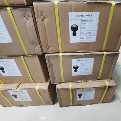 الدرجة 304 316 التركيبات الدرج غير المقاوم للصدأ 80mm Dia الفولاذ المقاوم للصدأ الحديقة الزخرفية الكرة ل 50.8mm 2 بوصة أنبوب مستدير