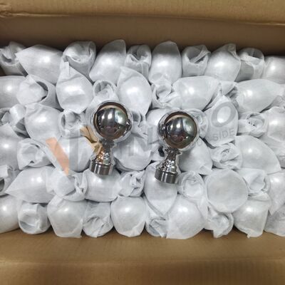 الدرجة 304 316 التركيبات الدرج غير المقاوم للصدأ 80mm Dia الفولاذ المقاوم للصدأ الحديقة الزخرفية الكرة ل 50.8mm 2 بوصة أنبوب مستدير