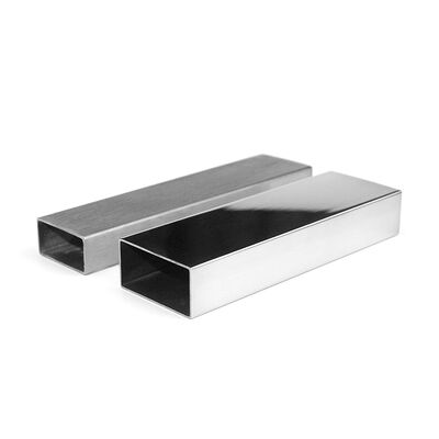 AISI 201 304 316 أنابيب الحاجز غير المقاوم للصدأ 0.5mm-2.7mm Thcikenss 20mmx40mm أنابيب مستطيلة من الفولاذ المقاوم للصدأ