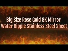 SS 201304316 ورقة الذهب الوردي تموج منقوش من الفولاذ المقاوم للصدأ