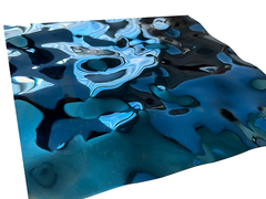 ورقة تموج المياه SS Blue Mirror 8k