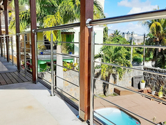 مرآة منتهية من الفولاذ المقاوم للصدأ Inox AISI 20134316 درابزين الدرج المنزلي