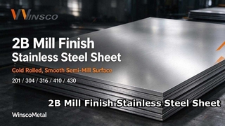 صفائح الفولاذ المقاوم للصدأ المعدنية Winsco 2B Mill Finish | 201304316410430